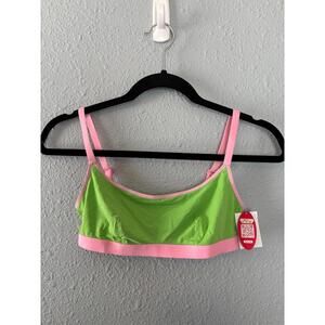 NWT Parade Play Scoop Green and Pink Bralette size XS. Retail $28